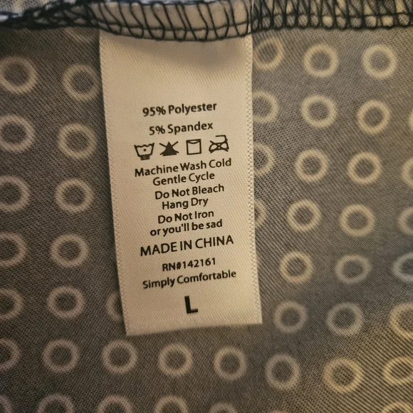 LuLaRoe Nicole Black & White Polka Dot Midi Dress - Size Large - Picture 7 of 8